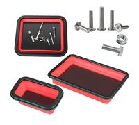 Magnetic Tray, Magnetic Parts Organizer Holder Tray 3-Piece, Foldable Hardware Storage Sorter for Workshop Management Appliance Maintenance Men Auto Repair