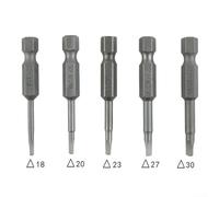 Magnetic Triangle Head Screwdriver Bits Set, 5Pcs Alloy Steel 1/4 Inch Hex Shank 50mm Length, For Durable Anti Slip Electric and Pneumatic Screwdriver Accessories