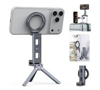 Magnetic Tripod for iPhone 17/16/15/14/13/12 Plus Pro Max Series & Magsafes,Foldable Cell Phone Stand,Travel Tripod Mount with Clip & 1/4" Screw Hole,Compatible with Travel,Kitchen,Vlog
