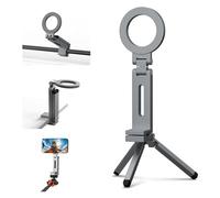 Magnetic Tripod for iPhone, Airplane Phone Holder for MagSafe Selfie Stick Adapter Travel Foldable Clip Clamp Plane Desktop Stand for iPhone 16 15 14 13 12 Pro Max Mini Accessories