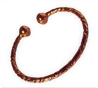 Magnetic Twisted Copper Torque Solid Copper Bracelet Wristband - 2 Wrist Sizes - CCB-MB6 (Medium - 172mm (6 3/4") to 195mm (7 3/4"))