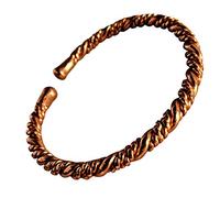 Magnetic Twisted Solid Copper Bracelet Wristband - 2 Wrist Sizes - CCB-MB12 (Medium - 172mm (6 3/4") to 195mm (7 3/4"))