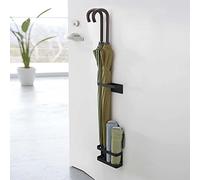 Magnetic Umbrella Stand, Magnetic Umbrella Stand, No Punching, Height Adjustable Wall-Mounted Decorative Carbon Steel Plate for Hotel (Black)