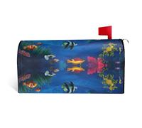 Magnetic Underwater World Print Mailbox Cover,Durable Stylish Mailbox Covers,Waterproof Easy To Install For All Seasons