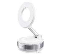 Magnetic Universal GPS Navigation Stand for Car Gym Mirror Shower (White)