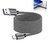 Magnetic USB C Charging Cable, Elastic Coiled Skegic Cable 3.3ft, 100W Fast Charging Nylon Braided USB Data Cable for iPhone 15 14 Samsung Galaxy iPad Air Pro