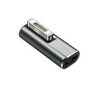 Magnetic USB C Female to Mag-Safe 2 T Tip Male Adapter Compatible with MacBook Pro Air Type-C Converter Connector Support 100W60W85W45W PD Fast Charging Charger 2013 2014 2015 MD223 A1465 A1466