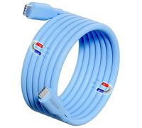 Magnetic USB C to USB C Cable 60W, 4FT Silicone Type C Fast Charging Cable, Tangle Free and Data Sync Type C Charger Cord for iPhone 16/16 Pro/16 Plus/16 Pro Max 15