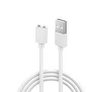 Magnetic USB Charger Cable Replacement Charging Cord with Strong Magnet for Wireless Massager and Smart Devices, 7mm Dual Pin, Safe and Durable Charging Solution, Universal Compatibility, White