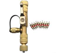 Magnetic Valve Core Remover Installer Tool, Sturdy Aluminum AC Wrench for R22 R32 R410 Systems, Internal Snap Design for Secure Grip, Gold Finish for Air Conditioning Repair(A)