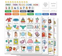 Magnetic Visual Schedule for Kids - Daily Routine & Chore Chart with 100+ Picture Magnets for Toddlers, Autism & ADHD, for Home Use, Morning and Bedtime Routines