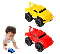 Magnetic Wall Climbing Car, Creative Anti-Gravity Inertial Magnetic Levitation, Pull-Back Travel on Vertical Surfaces Such as Walls and Ceilings(Yellow+red)