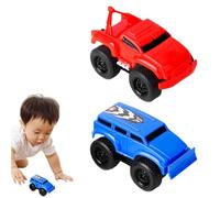 Magnetic Wall Climbing Car, Creative Anti-Gravity Inertial Magnetic Levitation, Pull-Back Travel on Vertical Surfaces Such as Walls and Ceilings(Red+blue)