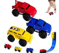 Magnetic Wall Climbing Toy Car, Anti-Gravity Climber Toy for Kids, Inertial Magnetic Levitation Wall Climbing Car, Travel on Vertical Surfaces Such as Walls Ceilings (Red+Yellow+Blue)