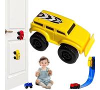 Magnetic Wall Climbing Toy Car, Cars That Drive on Walls and Ceiling, Magnetic Levitation Inertia Climbing Wall Toy Car(Yellow)