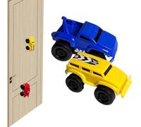 Magnetic Wall Climbing Toy Car, Emboadlie Magnetic Anti Gravity Wall Climbing Car, Zero Gravity Toy, That Drive On and Ceiling (Blue*Yellow)