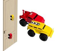 Magnetic Wall Climbing Toy Car, Emboadlie Magnetic Anti Gravity Wall Climbing Car, Zero Gravity Toy, That Drive On and Ceiling (Yellow*Red)