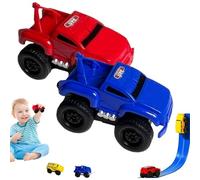 Magnetic Wall Climbing Toy Car, Emboadlie Wall Climber Car, Anti-Gravity Climber Toy for Kids, Boys and Gilrs Inertial Magnetic Levitation, Puzzle Decompression Toys (Red+Blue)