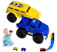 Magnetic Wall Climbing Toy Car, Emboadlie Wall Climbing Car, Anti-Gravity Climber Toy for Kids, Inertial Magnetic Levitation, Puzzle Decompression Toys for Boys Girls (Blue+Yellow)