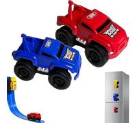 Magnetic Wall Climbing Toy Car for Kids - Anti Gravity Cars That Drive on Walls & Ceiling - Pull Back Inertial Fun STEM Toy Gift for Boys Girls Ages 3 4 5 6 (Blue+red)