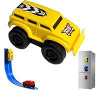Magnetic Wall Climbing Toy Car for Kids - Anti Gravity Cars That Drive on Walls & Ceiling - Pull Back Inertial Fun STEM Toy Gift for Boys Girls Ages 3 4 5 6 (Yellow)