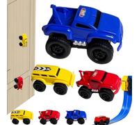 Magnetic Wall Climbing Toy Car, Magnetic Anti Gravity Wall Climbing Car, Cars That Drive on Walls and Ceiling, Boys and Gilrs Inertial Magnetic Levitation,Puzzle Decompression Toys(Blue-2PCS)
