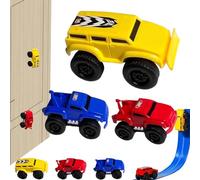 Magnetic Wall Climbing Toy Car, Magnetic Anti Gravity Wall Climbing Car, Cars That Drive on Walls and Ceiling, Boys and Gilrs Inertial Magnetic Levitation,Puzzle Decompression Toys(Yellow-2PCS)