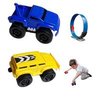 Magnetic Wall Climbing Toy Car,Pull Back Inertial Climbing Cars,Anti-Gravity Climber Toy for Kids,Travel on Vertical Surfaces Such as Walls Ceilings,Educational Learning Toys for kinder (Yellow+Blue)