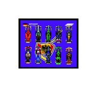 Magnetic Wall Display Case for L-e*g-o 77242-77251 - 10-in-1 Racetrack Background Showcase Board for Collectors & Racing Fans (Germany)