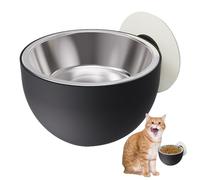Magnetic Wall Dog Bowl, Stainless Steel Anti-Spill Magnetic Dog Food Bowls, Anti-Spill Dog Food Bowls, Raised Feeding Bowl, Firmly Mounted Cat Bowl, Dishwasher Safe for Pets, Food and What