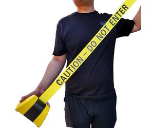 Magnetic Wall Mount Queue Barrier Belt, Retractable Barrier, with ABS plastic housing, 5/10 m arning Belt People Guidance System, ‘CAUTION - DO NOT ENTER’ printed on both sides. (10M)