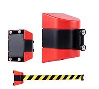 Magnetic Wall Mount Retractable Barrier, Safety Cordon Barrier, Wall Mounted Pull Out Queue Belt, Queuing Safety Tape Cordon