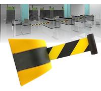 Magnetic Wall Mount Retractable Belt Barrier, Magnetic Retractable Barrier with ABS Case, Automatic Locking Function Retractable Belt Barrier(5M)