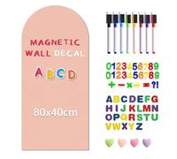 Magnetic Wall Stickers, 80 x 40 cm, Pink Color, Arch Board with Multiple Accessories, Magnetic Wall Drawing, Learning for the Playroom, Home(Pink)