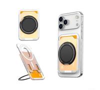 Magnetic Wallet Featuring 360 Degree Rotating Phone Holder Plus Two Card Slots For Easy For Access Adjustable Viewing Angle Constructed From Abs Plastic In Blue Shade(Transparent)