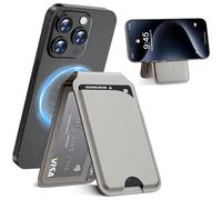 Magnetic Wallet for iPhone Mobile Phone Card Holder with, Adjustable Stand, 5 Card Holders, RFID Blocker, ID Window, PU Leather Wallet for iPhone 17/16/15/14/13/12 Series, Not for iPhone 13/12Mini