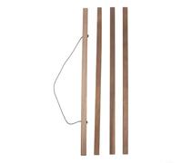 Magnetic Walnut Wooden Wall Frame Set for Posters and Photos, 4 Wooden Strips with Scroll Hanger to Securely Hold and Easily Change Posters or Artwork (51cm)