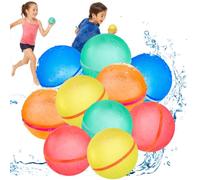 Magnetic Water Balloons: 10PCS 1000 times Reusable - 1 Second Quick Fill - Self-Sealing Water Bombs for Kids 3-12 - Outdoor Summer Water Fight Toys for Backyard Garden Beach Pool (B)