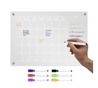 Magnetic Weekly Calendar - A4 A3 Clear Acrylic Board, Erasable Planner Whiteboard, Refrigerator Note Organizer | Monthly Wekly Planning Boards for Kitchens Fridges Homes Offices Use