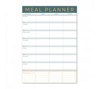 Magnetic Weekly Meal Planner and Tear-Off Shopping List for Fridge, 52 Sheets A5 Notepad for Weekly Food and Shopping Planning - Green