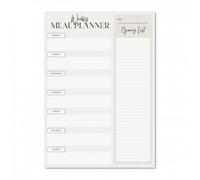 Magnetic Weekly Meal Planner And Tear-Off Shopping List For Fridge - Minimalistic