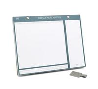 Magnetic Weekly Meal Planner Pad for Fridge A4 with Tear Off Shopping List - 52 Undated Sheets, 120gsm Thick No Bleed Paper, Strong Full Magnet Backing - Kitchen Meal Planning Organiser