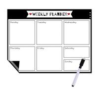 Magnetic Weekly Planner for Fridge, 29 x 22cm Magnetic Fridge Planner Weekly Planners Whiteboard for Meal Shopping List Reminder and Memo Board