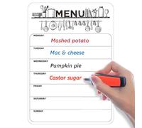 Magnetic Weekly Planner, Magnetic Whiteboard for Fridge, Dry Erase A4 Meal Weekly Food Planner Magnet Board Menu Calendar for Kitchen, Meal Planning Office Notes or Daily Reminders