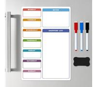 Magnetic Weekly Planner Whiteboard A4 Weekly Planner Magnetic Calendar for Fridge Dry Erase White Board for Weekly Meal Planner Shopping List Organising Daily Tasks Business Plans in Offices