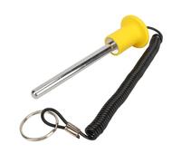 Magnetic Weight Pin, Iron Plastic Detent Hitch Pins Gym Weight Stack Pins Selector Lock Pin with Lanyard for Strength Training Fitness (10MM*105MM)
