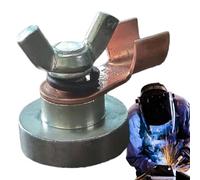 Magnetic Welding Clamp - Support Device, Release Lever, Heavy Duty Positioning Holder, Brass Clamp Connection, Magnetic with Flat Bottom | Pipe Fittings or Sheet Metal Work F