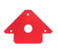 Magnetic Welding Holder Arrow Magnet for 45 90 and 135 Degree Angles 3 Inch Angle Tool for Soldering Assembling and Metalworking Applications with Center Hole Grip Red
