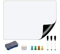Magnetic Whiteboard, 40 * 80CM Self Adhesive Dry Wipe White Board for Any Smooth Surface Home Kitchen Fridge Shopping List and Office Notice Board with 3 Markers, 4 Magnets, 1 Eraser