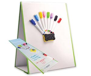 Magnetic Whiteboard Easel for Kids - A3 Foldable Kids Easel Double Sided with 8 Coloured Dry Erase Pens & Eraser - Easy Clean & Portable Drawing Board for Arts, School, & Home by Magic Whiteboard